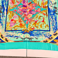 Image 7 of Hermès Cashmere Shawl  "Tropiques" by Laurence Bourthoumieux 140cm