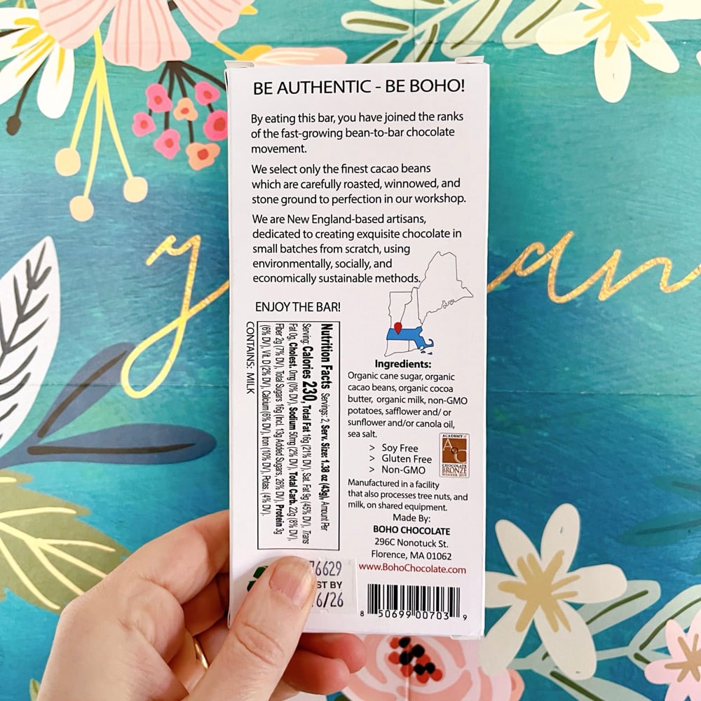 Image of BOHO Milk Chocolate with Potato Chips 