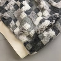 Image 6 of GREY CHECKERED SQUARE FLEECE JACKET