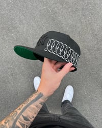 Image 5 of GREEN BRIM BLACK OPS FULL BARB NY YANKEES CUSTOM FITTED