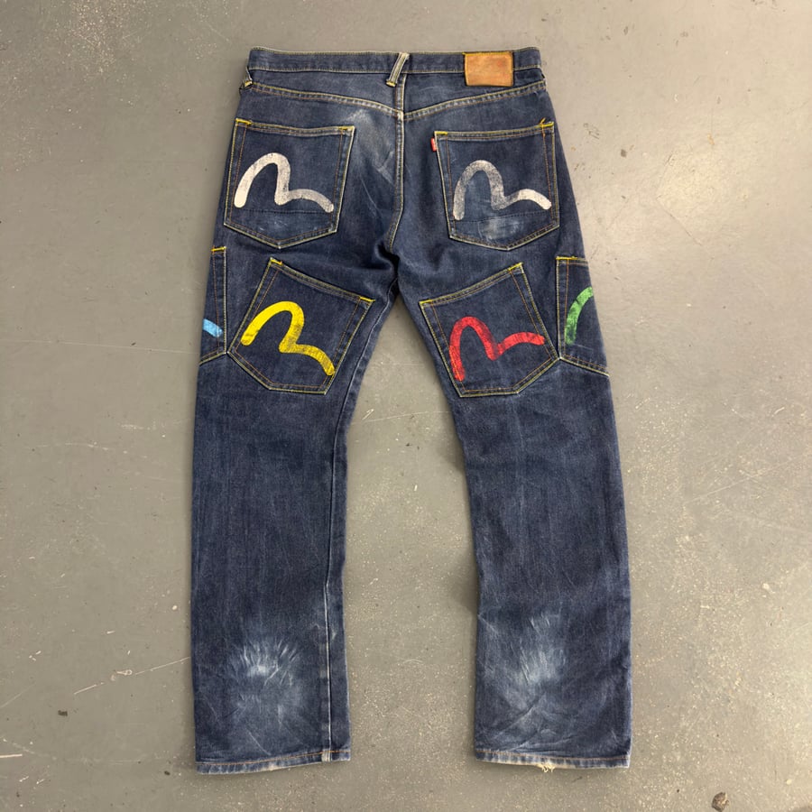 Image of Evisu denim jeans, size 36” x 32”