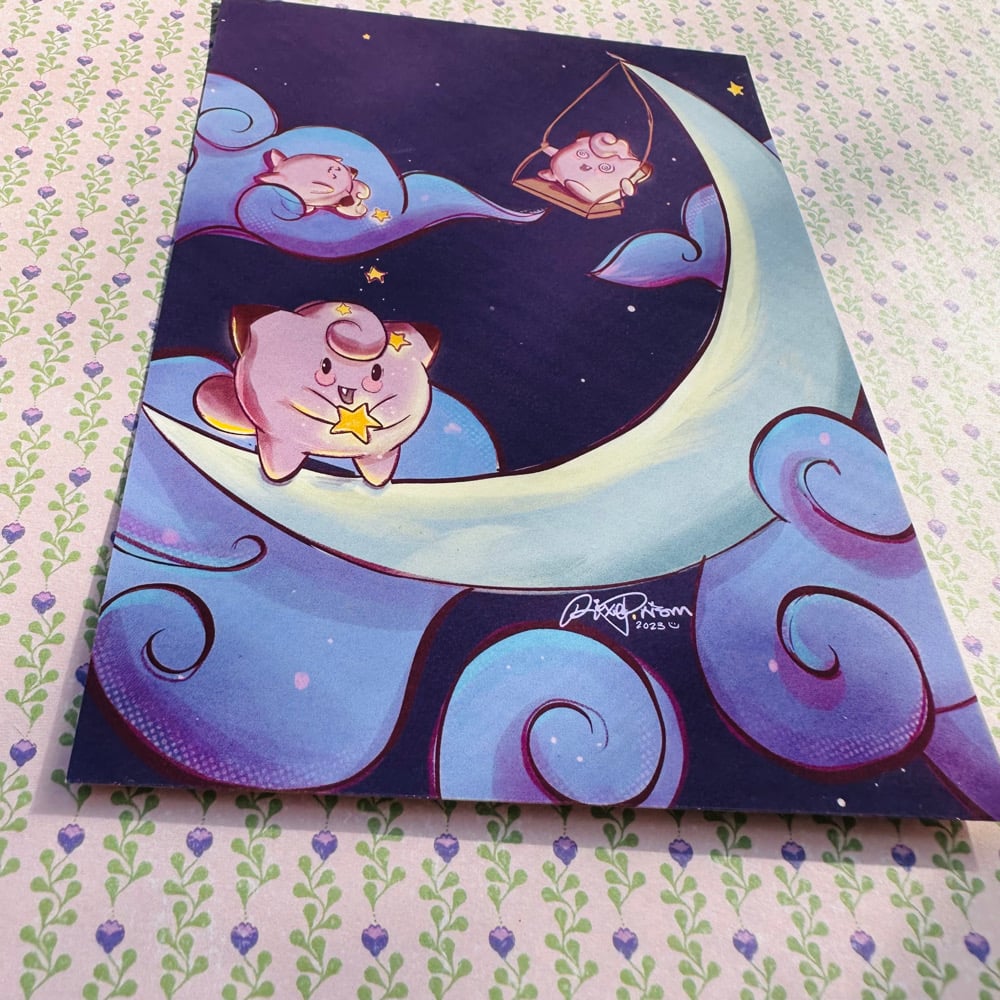 Image of The Moon Cult | Clefairy Original Art Print