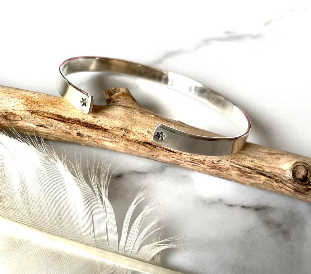 Handmade Sterling Silver Manifest Cuff Bracelet 925