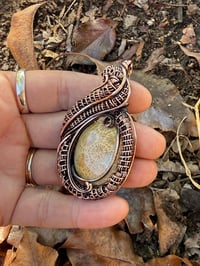 Image 4 of Copper Fossilized Coral Pendant 