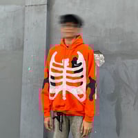 Image 5 of (XL)  Nike Hoodie Skeleton Series Orange “Rinn” 558