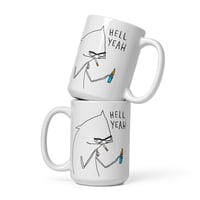 Image 1 of hell yeah White glossy mug 