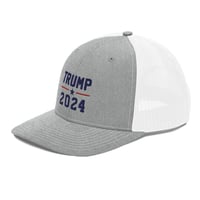 Image 3 of Trump 2024 Vintage Embrodried  Richardson 112 Trucker Cap from PatriotsCo.com
