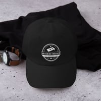 Image 2 of Brackish Wooder Cornhole Dad Hat – Custom Boards & Bags Logo | Adjustable Cotton Twill Cap