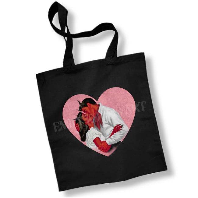 Black or Natural Tote // ‘Devils Romance’