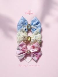 Image 2 of Spring Collection Pink abstract vintage Bow