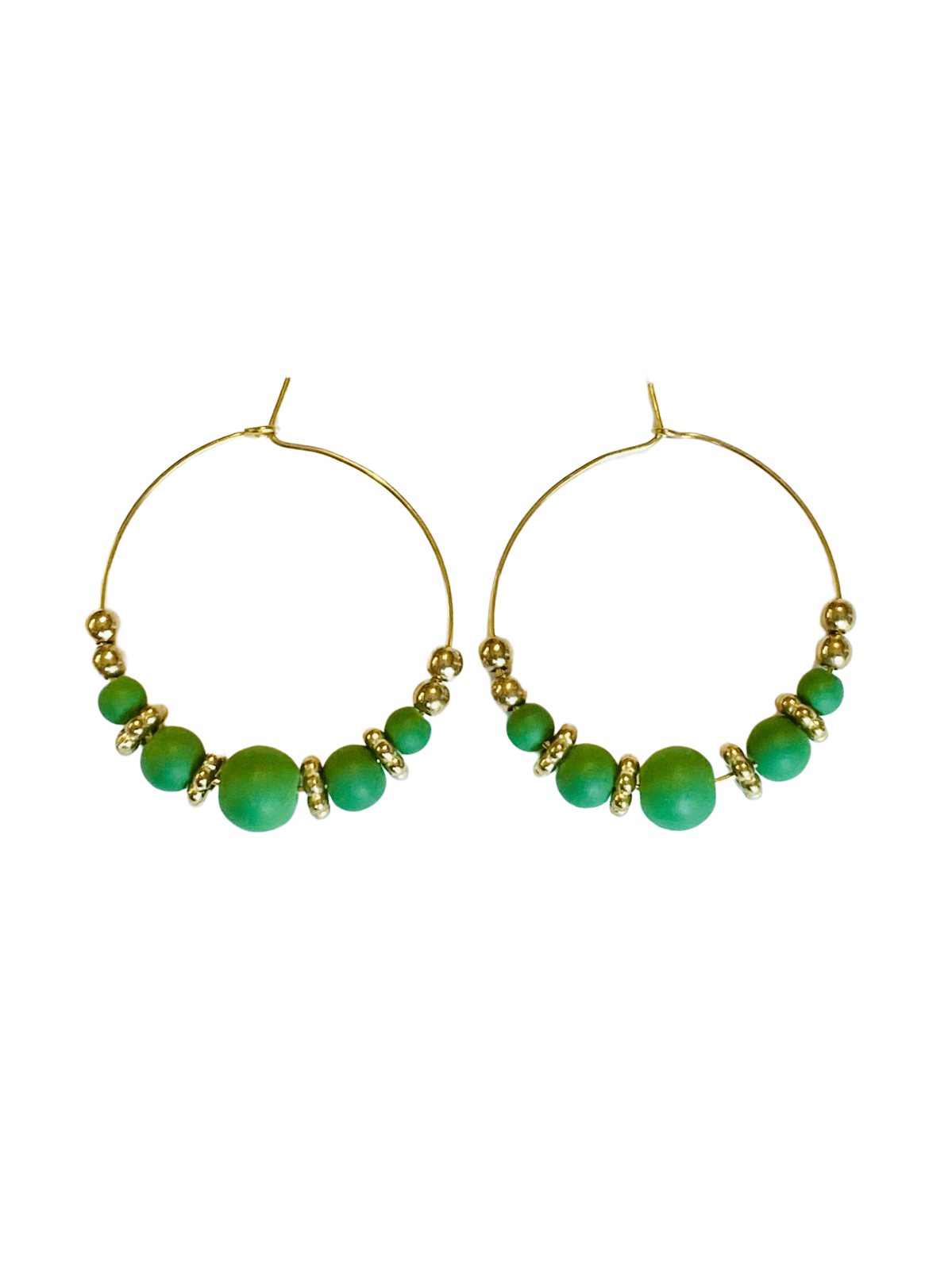 Kate Young Gemstone Small Hoop Earrings in 18k Gold Vermeil on Sterling  Silver and Green Onyx | Jewellery by Monica Vinader