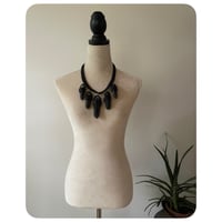 Image 1 of The Empress Necklace XXL - Giant Smokey Quartz and Black Leather