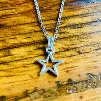 Image 1 of Set of 5 star silver plated necklaces