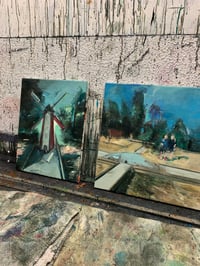 Image 4 of Painting / maleri / "ISLANDS BRYGGE – Malerdrømme og tankestreger – Venskab" 