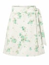 Teal Foliage Midi Wrap Skirt size Small with free postage 