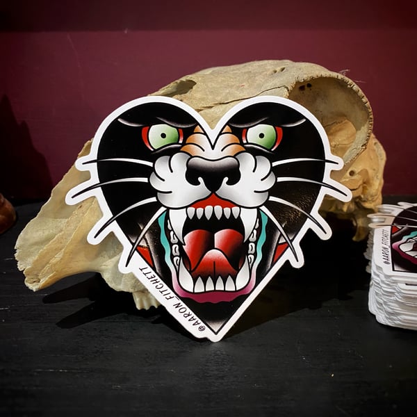 Image of PANTHER HEART STICKER