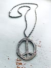 large paisley peace sign necklace