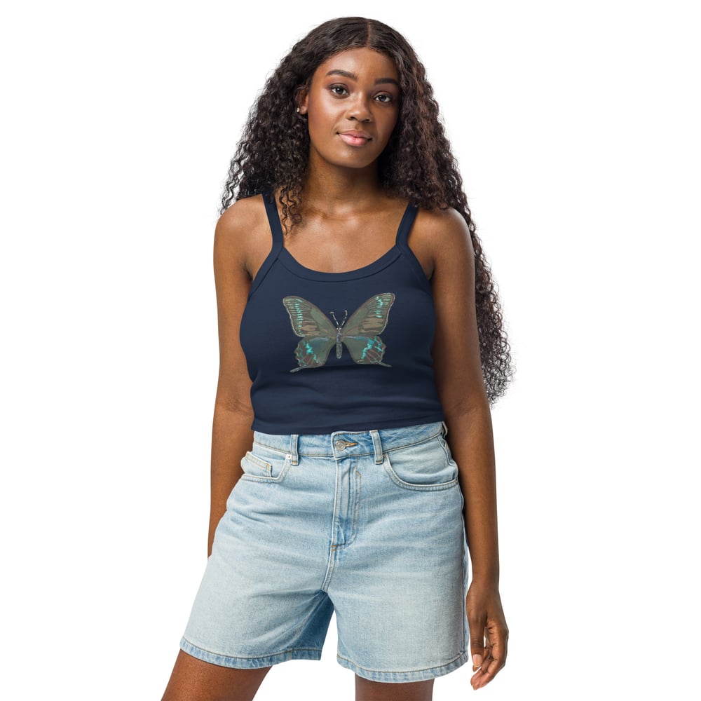 Butterfly Wishes Women’s micro-rib tank top