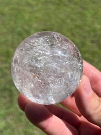 Image 16 of Clear Quartz Sphere With Rainbows #2923