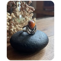 Image 1 of SALE - Fire Cantera Opal Sterling Silver Bloom Ring Size 5.5