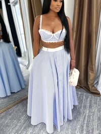 Image 1 of Lace Trim Cami and Skirt Two-Piece Set