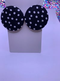 Image 4 of Poka Dot Button Earrings 