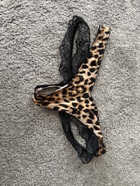 Image 2 of Cheetah lace thong