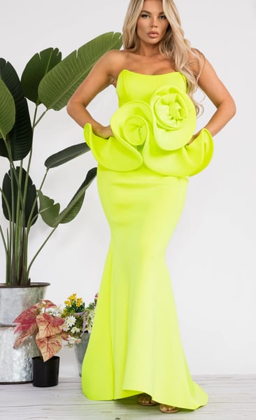 Image of Rose of love Dress (lime Green)