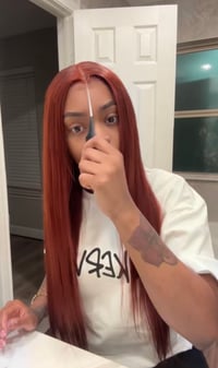 Image 3 of Reddish Brown Glueless 28inch 13x4