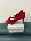 Image 4 of Bandolino Brayden Suede Peep Toe Pumps