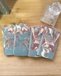 Image 2 of Oatmeal Bar Soaap with Aquamarine Stone