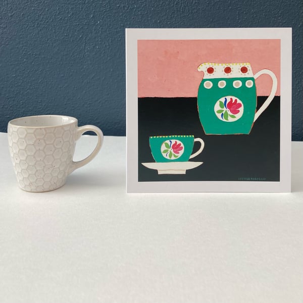 Image of Tea Cup and Jug at Charleston card