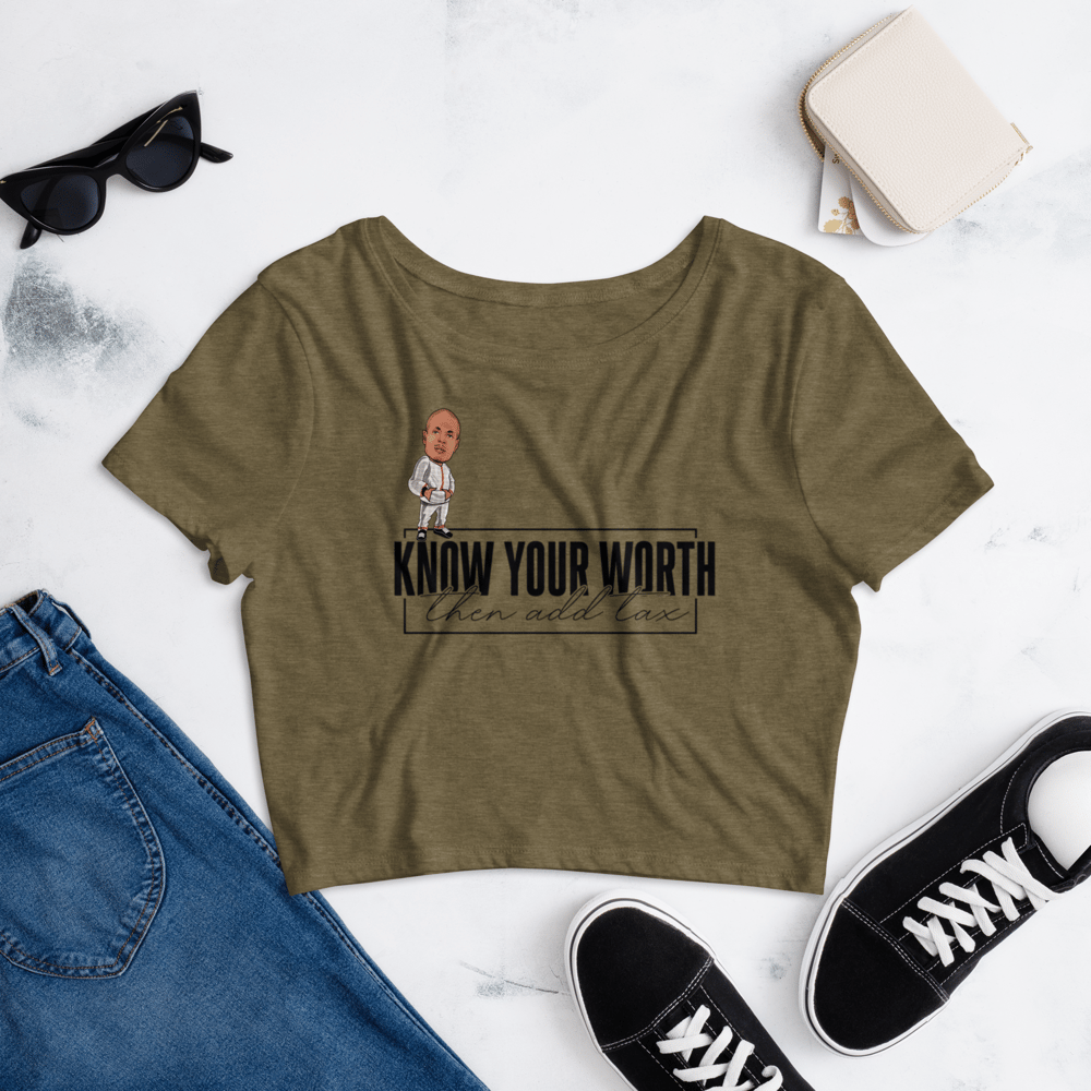 Image of Know Your Worth Women’s Crop Tee
