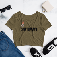 Image 5 of Know Your Worth Women’s Crop Tee