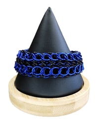 Image 4 of Black + Blue Gothic Lace Cufflette