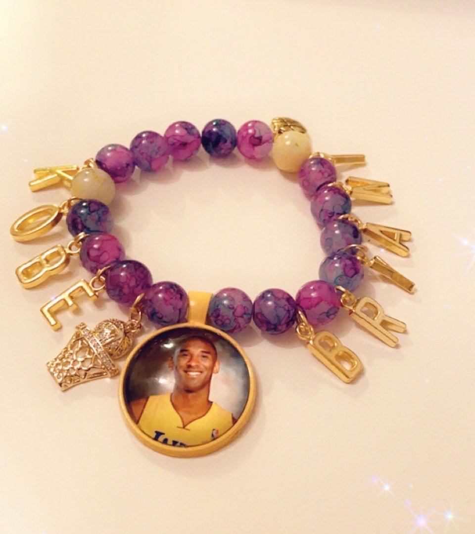 Image of Kobe bryant beaded bracelet 