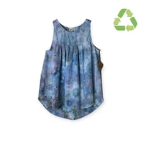 Image 1 of ♻️ UPCYCLED S 100% Cotton Eyelet Top in Soft Muted Ice Dye