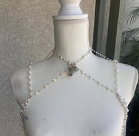 Image 4 of  Siren's Treasure – Teal Mermaid Bikini Top with Real Seashells 