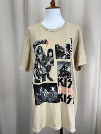 Image 1 of KISS beige oversize boyfriend rocker t-shirt