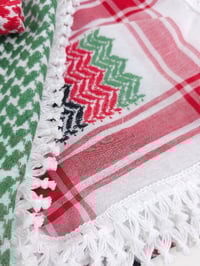 Image 2 of Palestine Flag Cotton Keffiyeh (Made in Jordan)