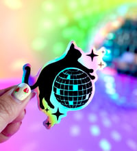Image 2 of Disco Kitty Holographic Sticker