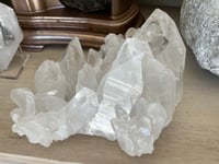 Image 11 of Large Clear Quartz Points Cluster Statement Piece #2132