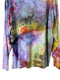 Image 7 of S Unisex Adult Soft Long Sleeve Tee in Watercolor Ice Dye
