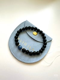 Obsidian bracelet 黑曜石蓝晶手链