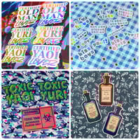 Image 1 of Assorted stickers for yaoi, yuri, and old man lovers