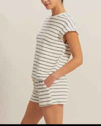 Image 2 of  short sleeve striped set 