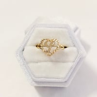 Heart Initial Ring