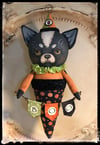 Halloween Chihuahua Dog Folk Art Doll Ornament