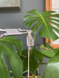 Image 3 of Silver Garden Quartz Rectangle Crystal Necklace