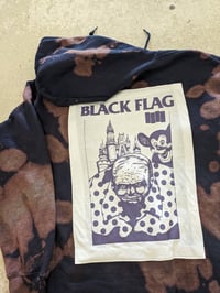 Image 4 of Black Flag Mickey bleached hoodie ONE OFF size M